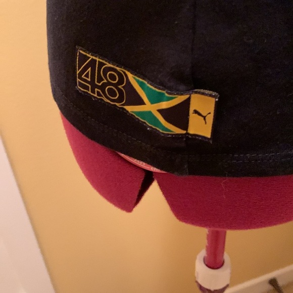 Puma Women's Black Long Sleeve Top with Green and Yellow Jamaica Accents - Picture 8 of 11